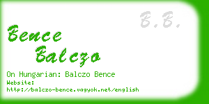 bence balczo business card